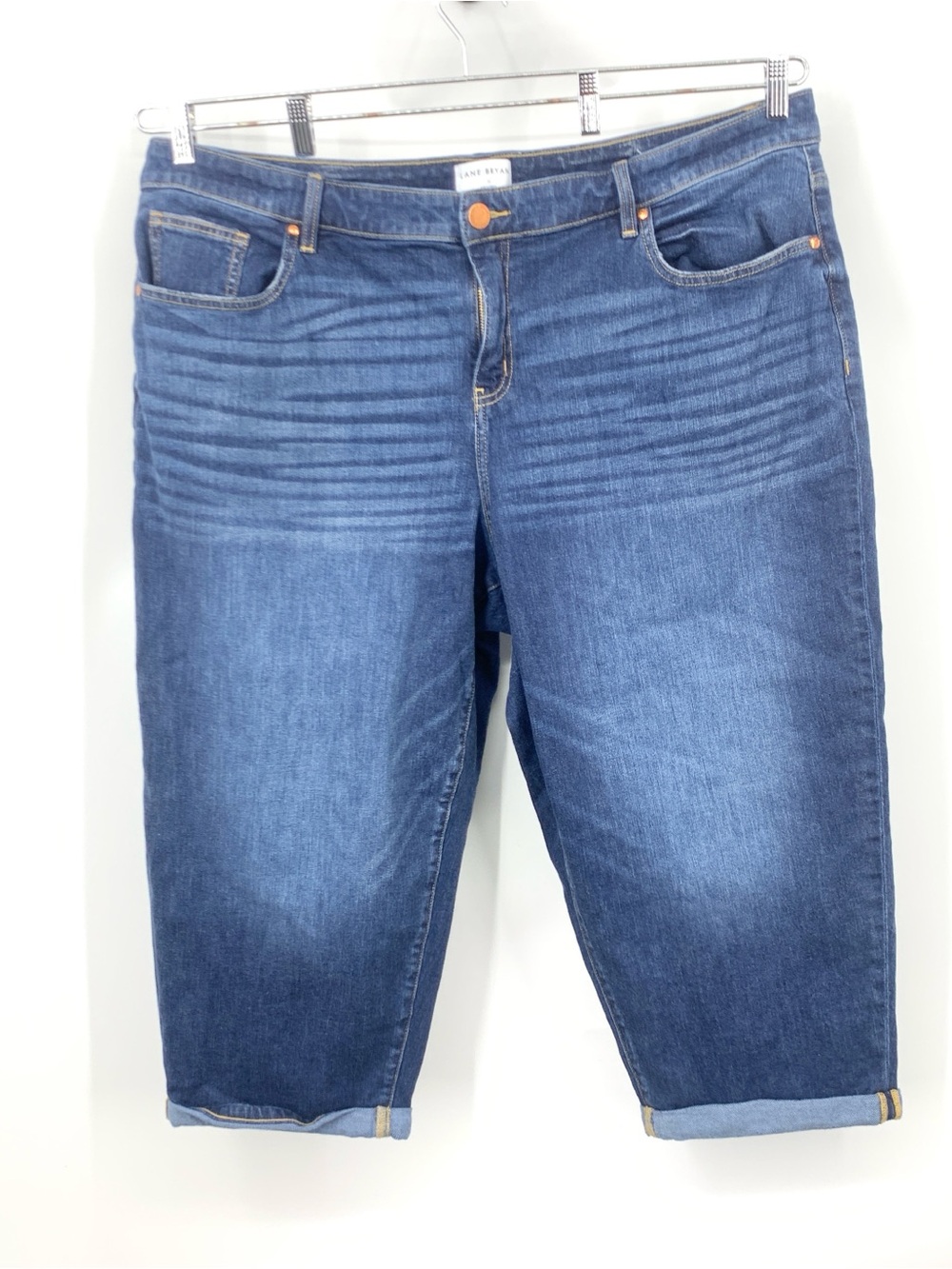 Lane Bryant‎ Women Size 22 Jeans Dark Wash Denim Pants Boyfriend Capri Crop